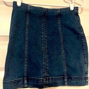 Free people blue denim mini skirt